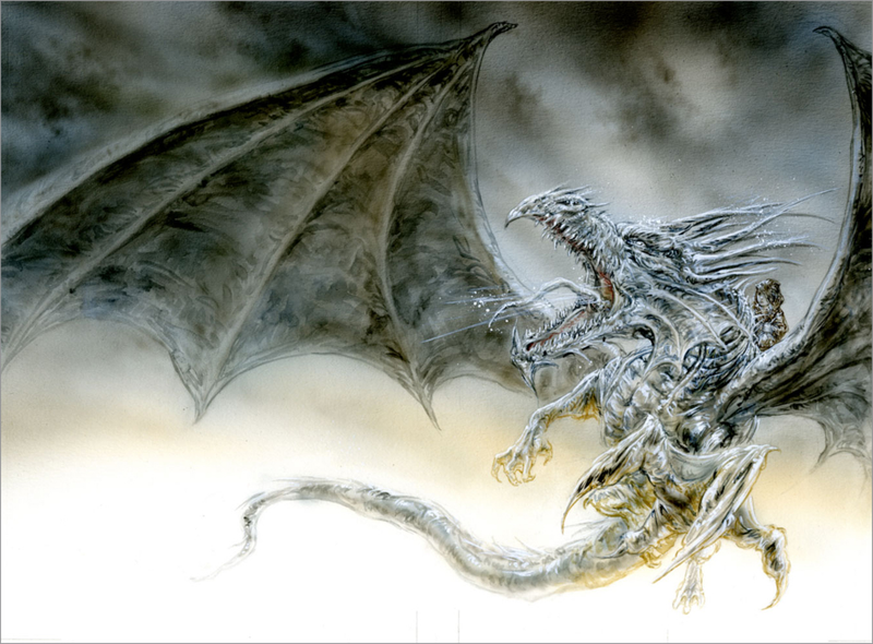 Illustration for article titled Luis Royo's Shining Artwork for George R.R. Martin's The Ice Dragon